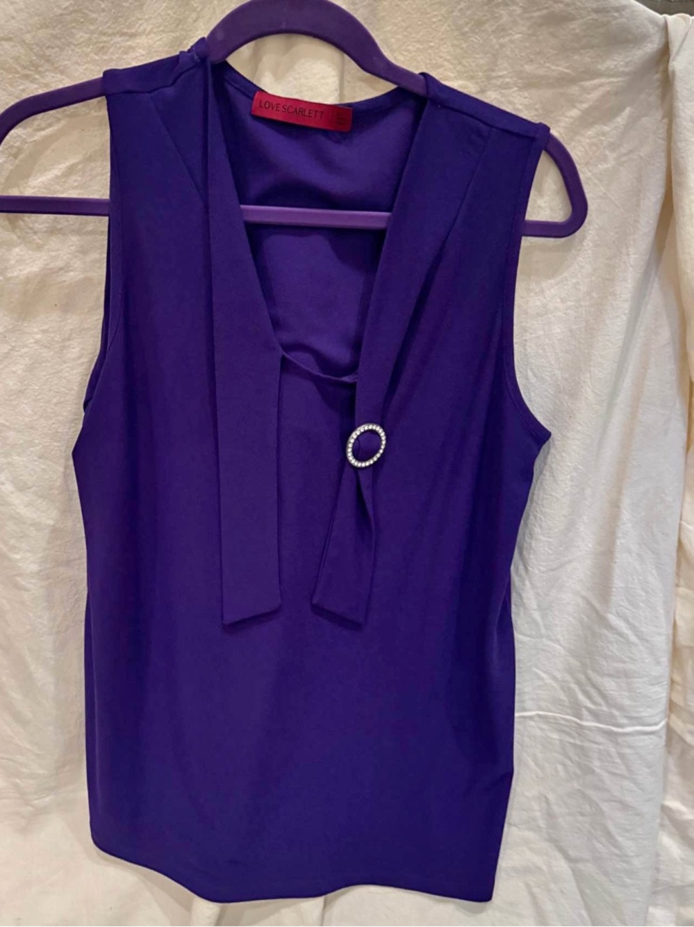 Love Scarlett purple sleeveless blouse